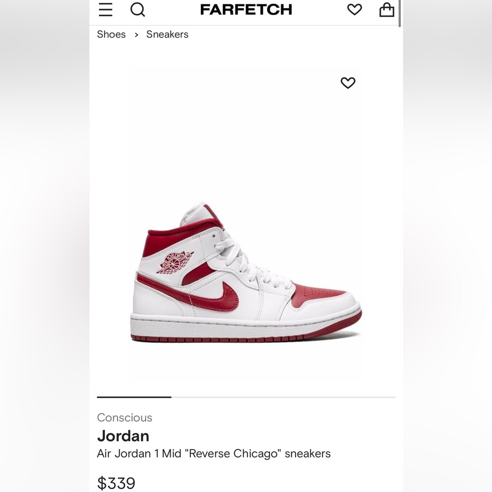 AIR JORDAN 1 MID “Reverse Chicago” SNEAKERS